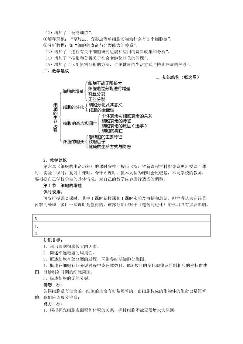 2019-2020年高一生物《细胞的生命历程》教案 新人教版.doc_第2页