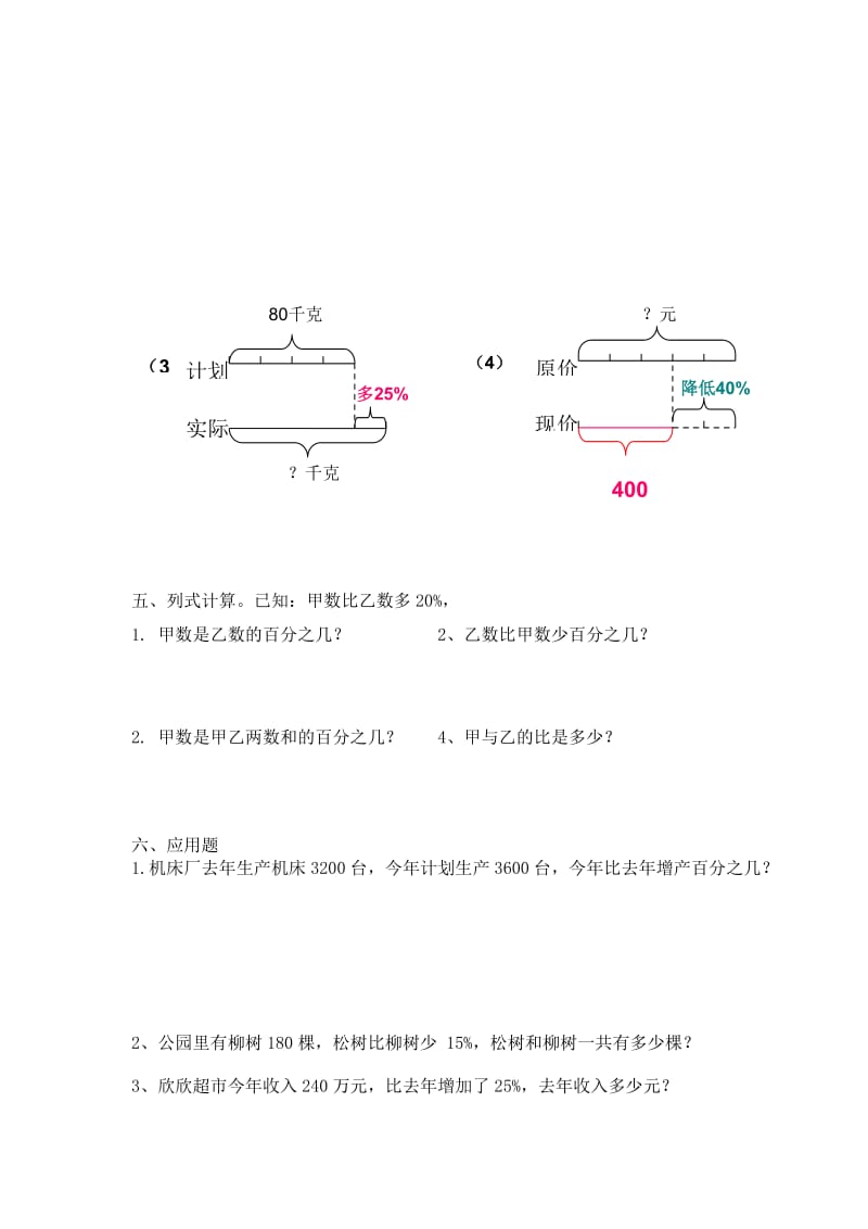 2019年北师大版小学六年级数学上册第二章百分数应用练习题.doc_第3页