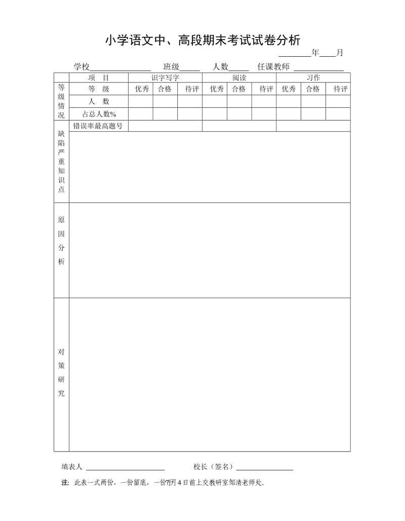 2019年一年级语文期末考试试卷分析.doc_第3页