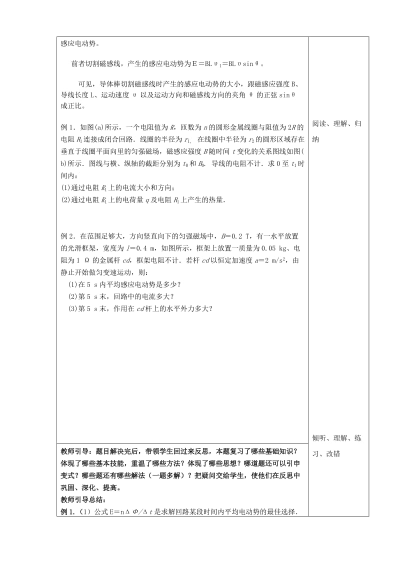 2019-2020年高三物理一轮复习 法拉第电磁感应定律教学设计.doc_第2页