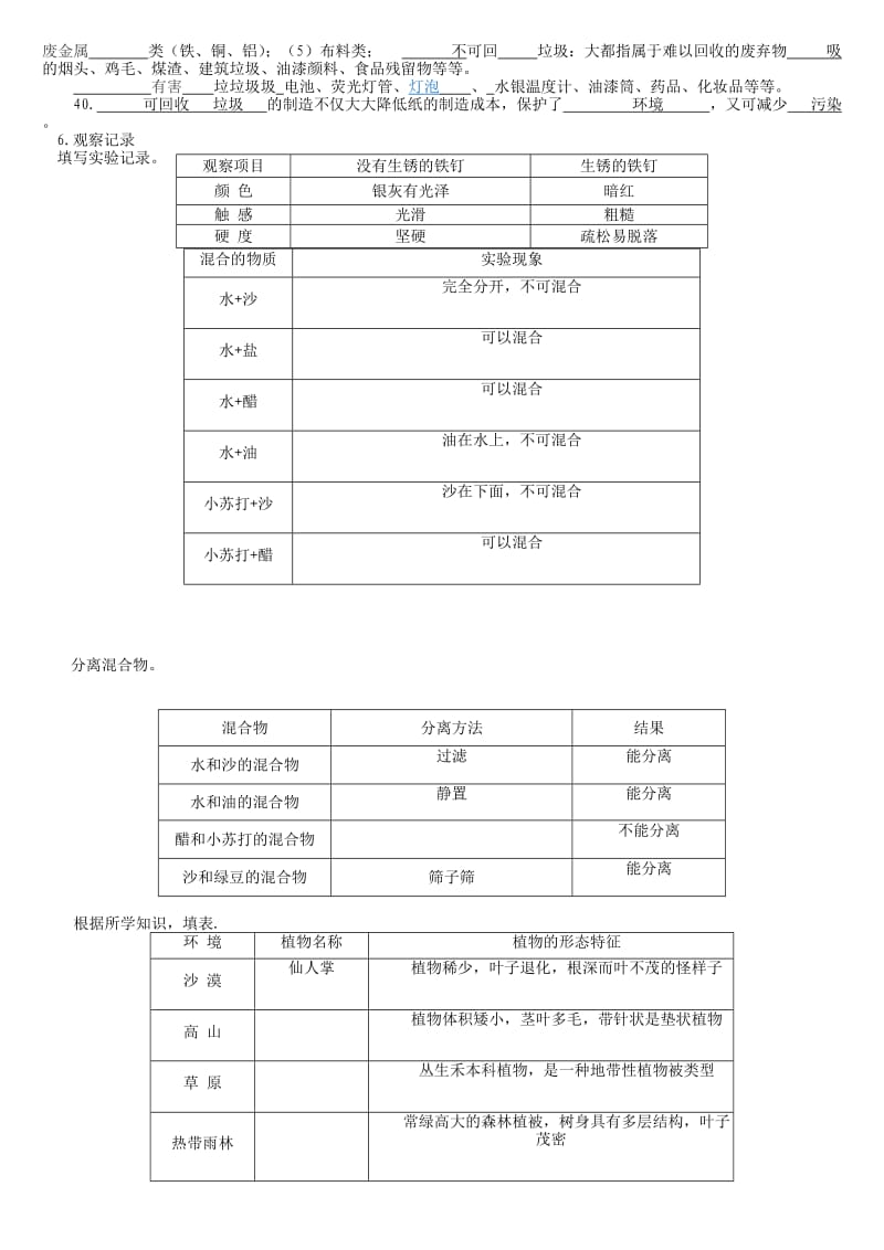 2019年粤教版六年级上册科学复习题.doc_第2页