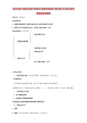 2019-2020年高三政治一輪復(fù)習(xí) 經(jīng)濟生活部分 第七課 個人收入的分配課堂活動清單.doc