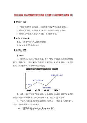 2019-2020年人民版高中歷史必修3 專題1-3宋明理學(xué)（教案2）.doc