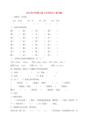 2019年六年級上冊《少年閏土》練習題.doc