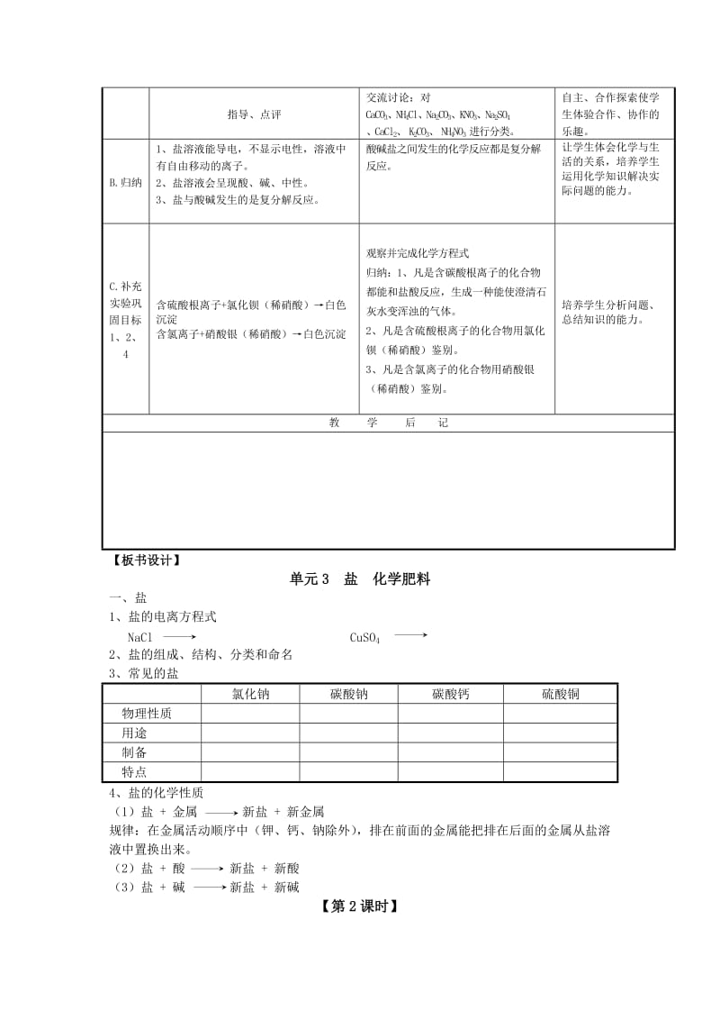 2019-2020年湘教版化学九年《盐 化学肥料》word同步教案.doc_第2页