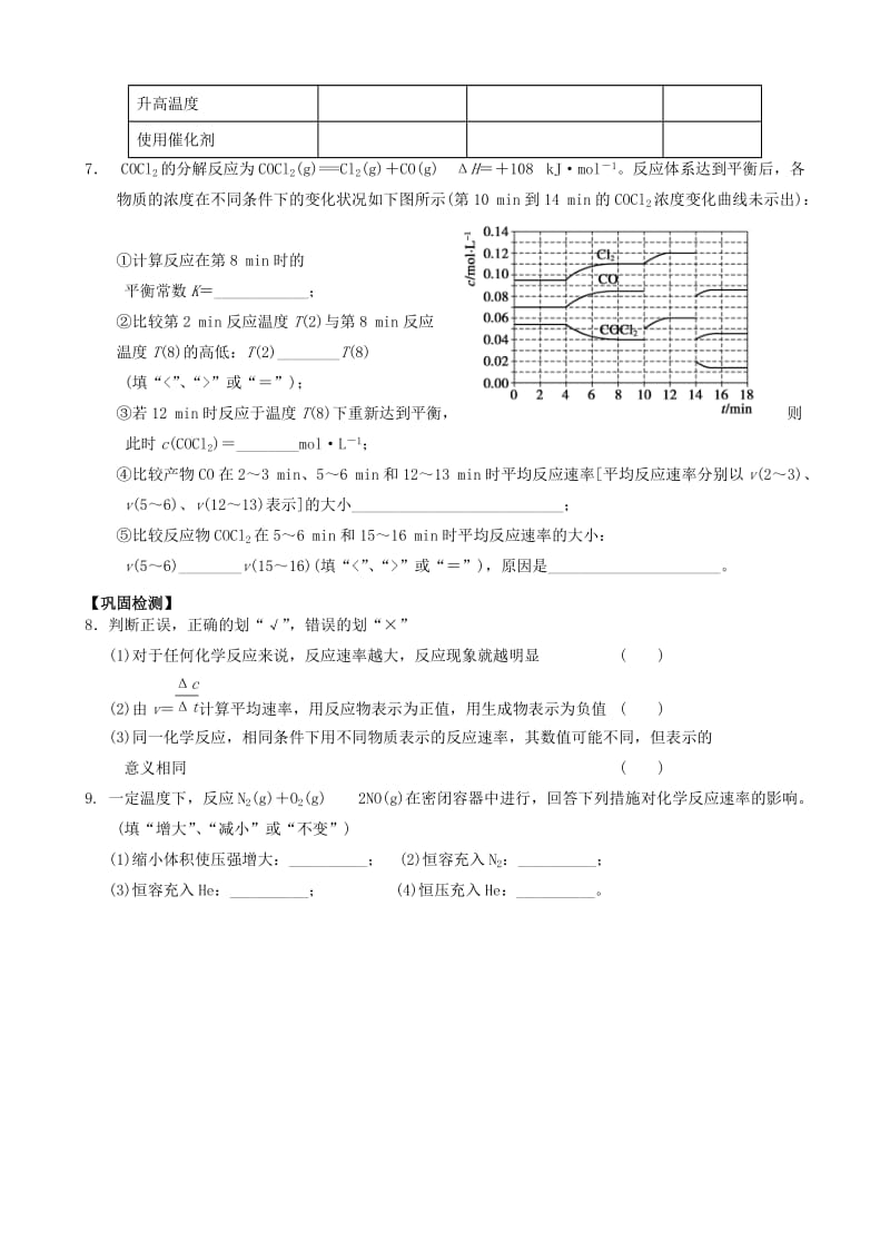 2019-2020年高三化学一轮复习 第32课时 化学反应速率学案.doc_第2页