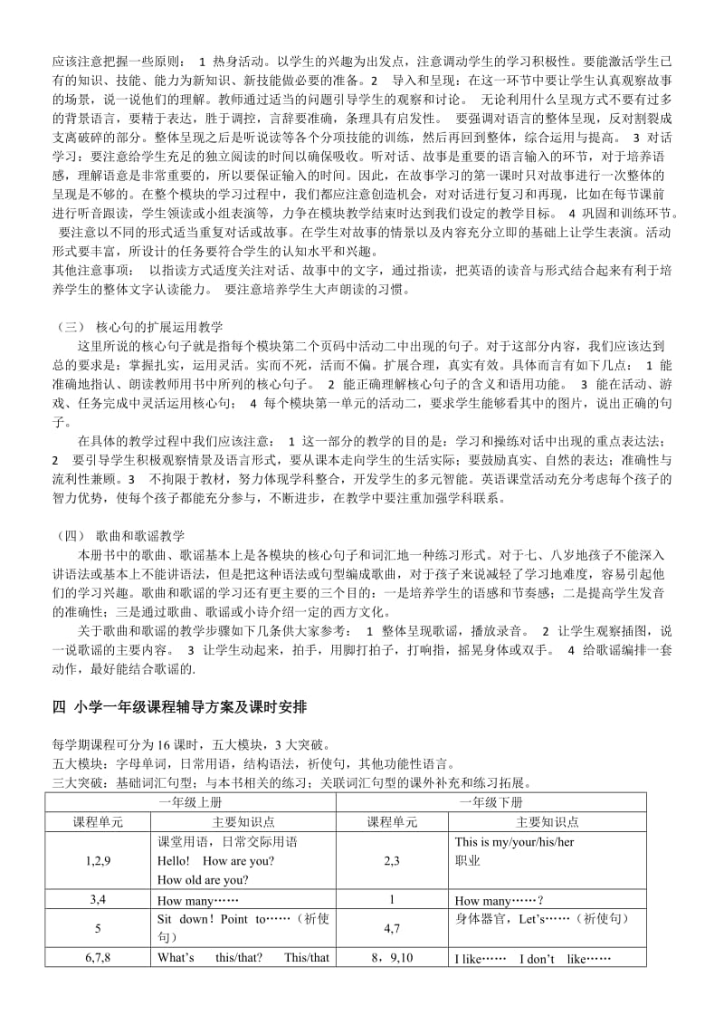 2019年新标准小学英语辅导方案(一年级).doc_第3页