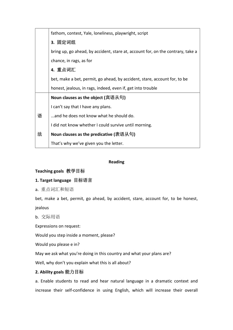 2019-2020年高一英语必修3教案：Unit 3 The Million Pound Bank.doc_第2页