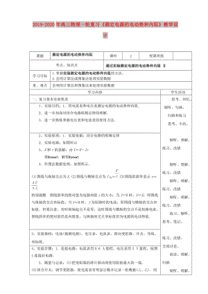 2019-2020年高三物理一輪復(fù)習(xí)《測(cè)定電源的電動(dòng)勢(shì)和內(nèi)阻》教學(xué)設(shè)計(jì).doc