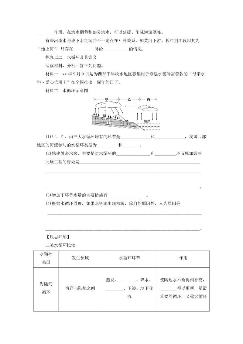 2019-2020年高三地理一轮复习 自然界的水循环学案 新人教版.doc_第3页