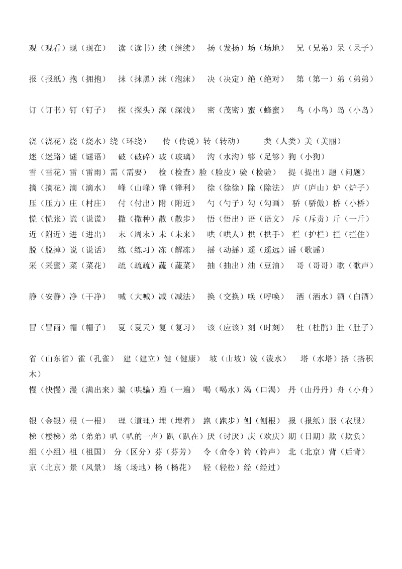 2019年二年级上册语文多音字、数量词和形似字.doc_第2页