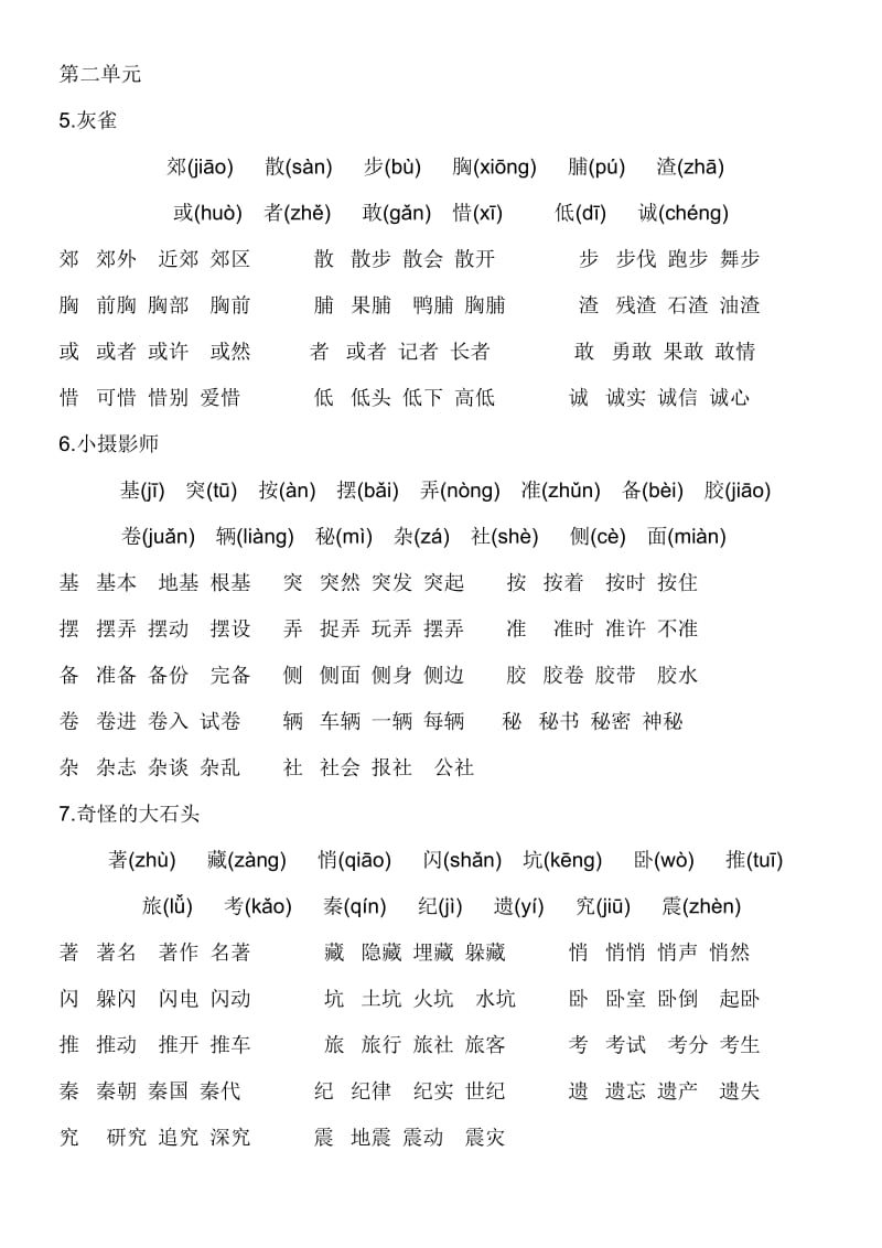 2019年小学语文三年级上册生字及组词.doc_第2页