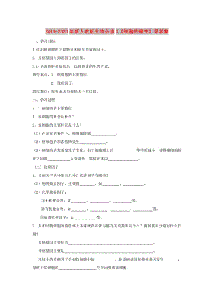 2019-2020年新人教版生物必修1《细胞的癌变》导学案.doc