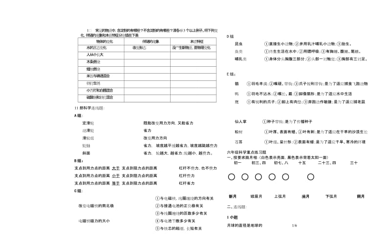 2019年六年级科学下册重点选择练习题(选用).doc_第3页