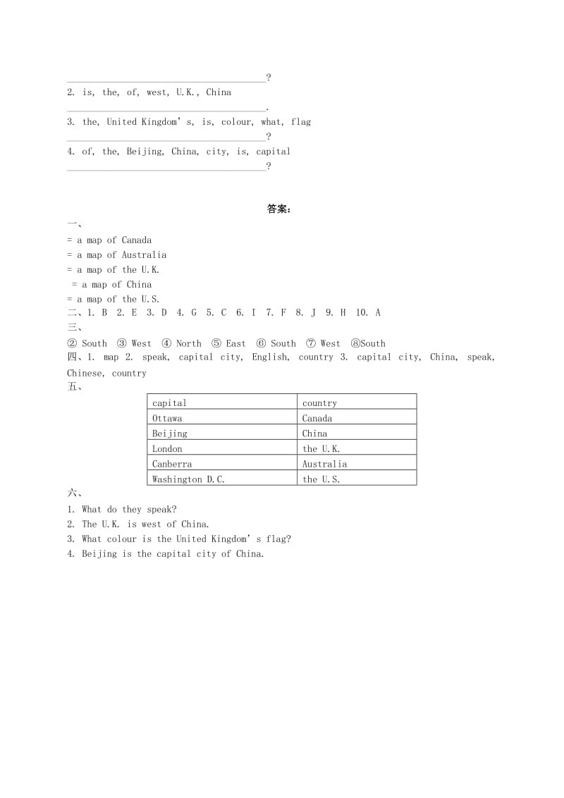 2019年五年级英语上册 Unit2 lesson 15 are you ready for a quiz练习题 冀教版.doc_第3页