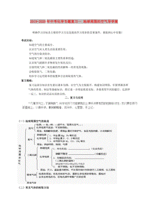 2019-2020年中考化學(xué)專題復(fù)習(xí)一 地球周圍的空氣導(dǎo)學(xué)案.doc