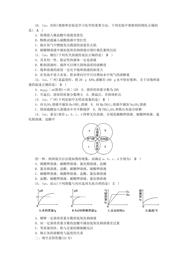 2019-2020年中考化学总复习 第一单元检测题考点跟踪突破.doc_第2页