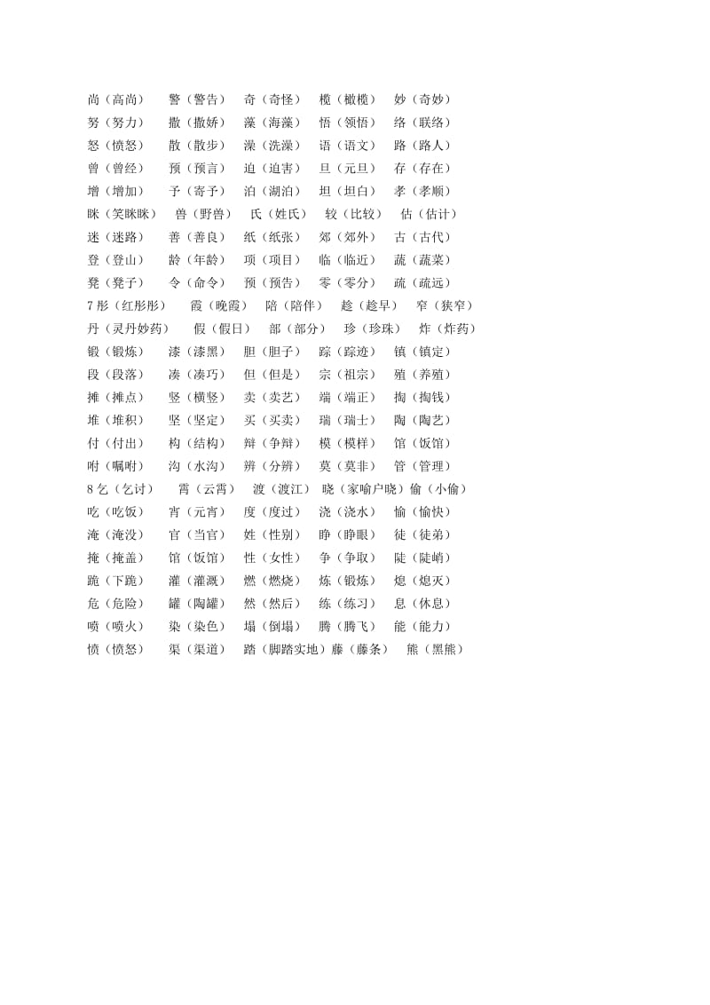 2019年三年级下册形近字组词练习附答案 (I).doc_第2页