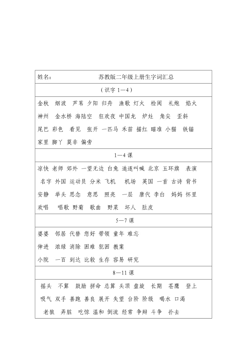 2019年苏教版二年级上总复习(经典题) (I).doc_第2页