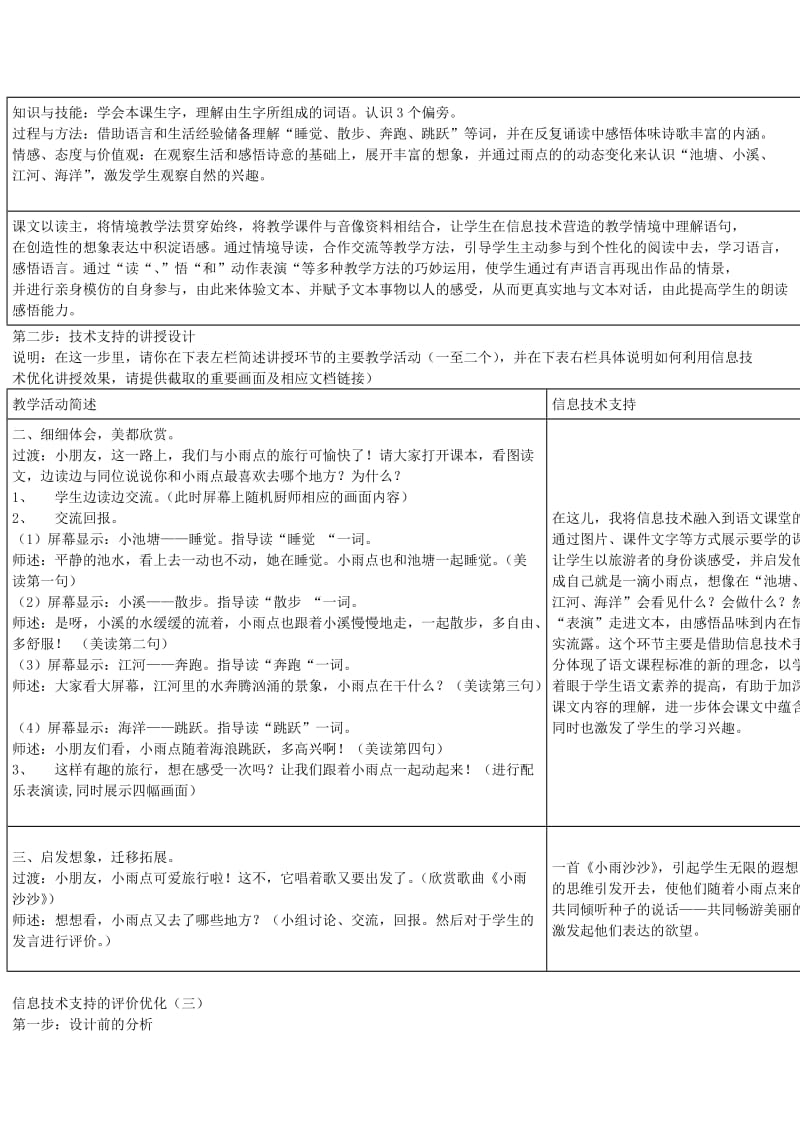 2019年(秋)一年级语文上册《雨点》教学设计 沪教版.doc_第2页