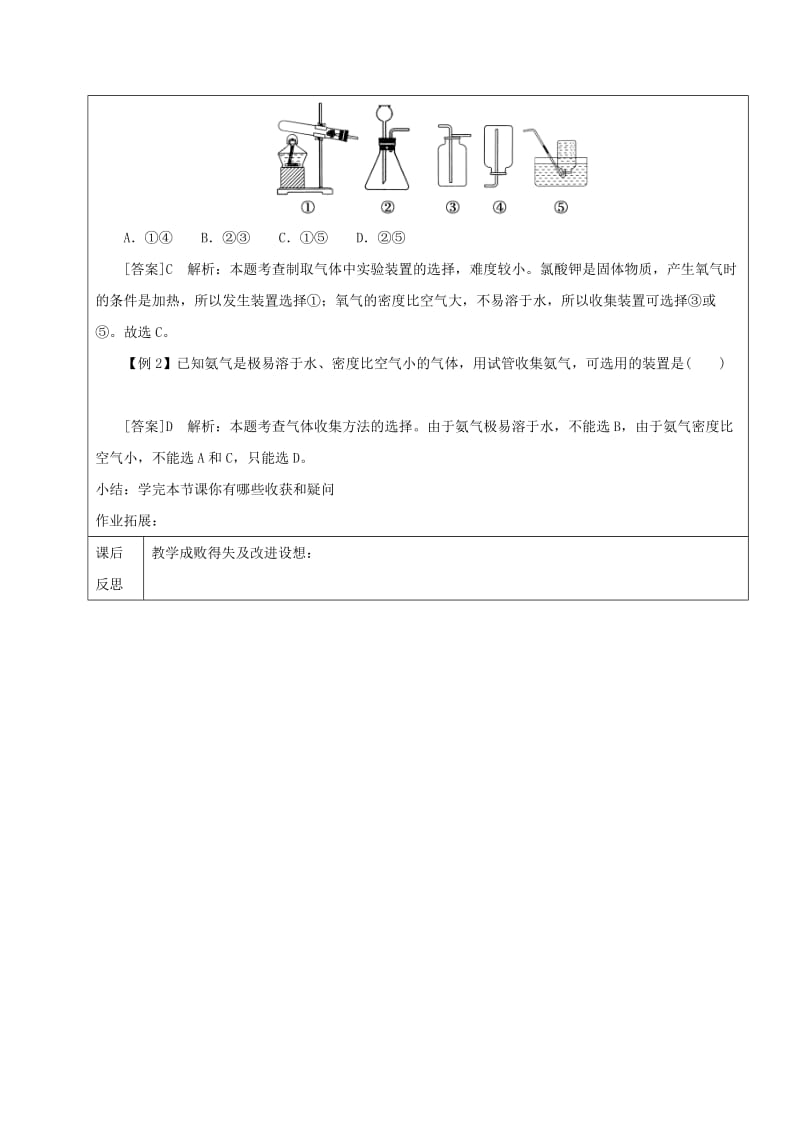 2019-2020年中考化学第16讲常见气体的制备与收集复习教案.doc_第2页