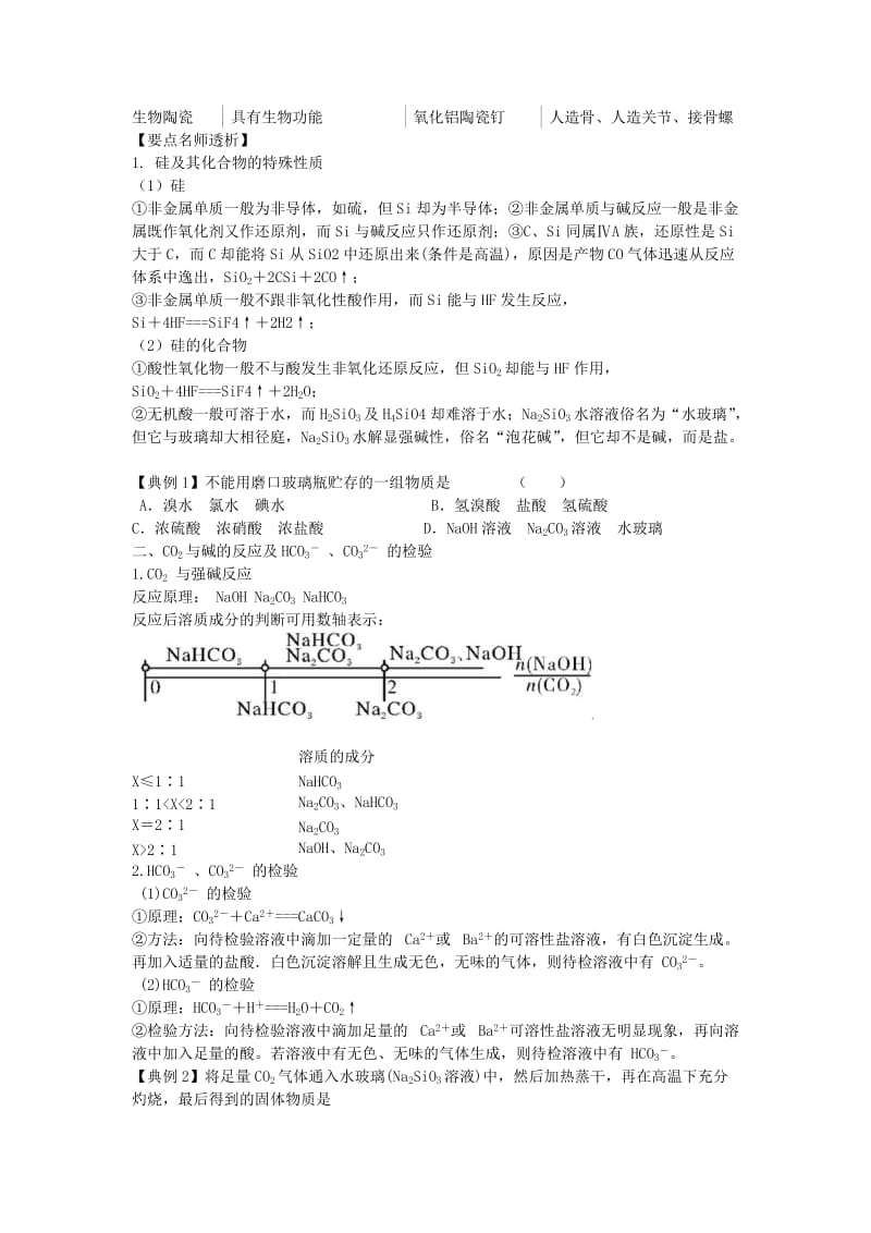 2019-2020年高三化学一轮复习 含硅矿物与信息材料学案.doc_第3页