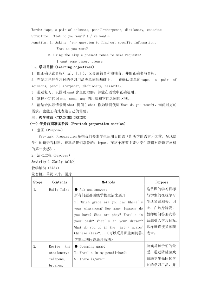 2019年五年级英语上册 Module 1Unit 2 This is what I want教案 沪教牛津版.doc_第3页