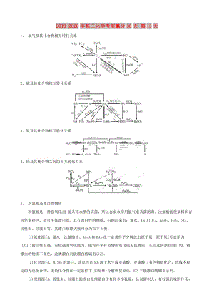 2019-2020年高三化學(xué)考前贏分30天 第13天.doc