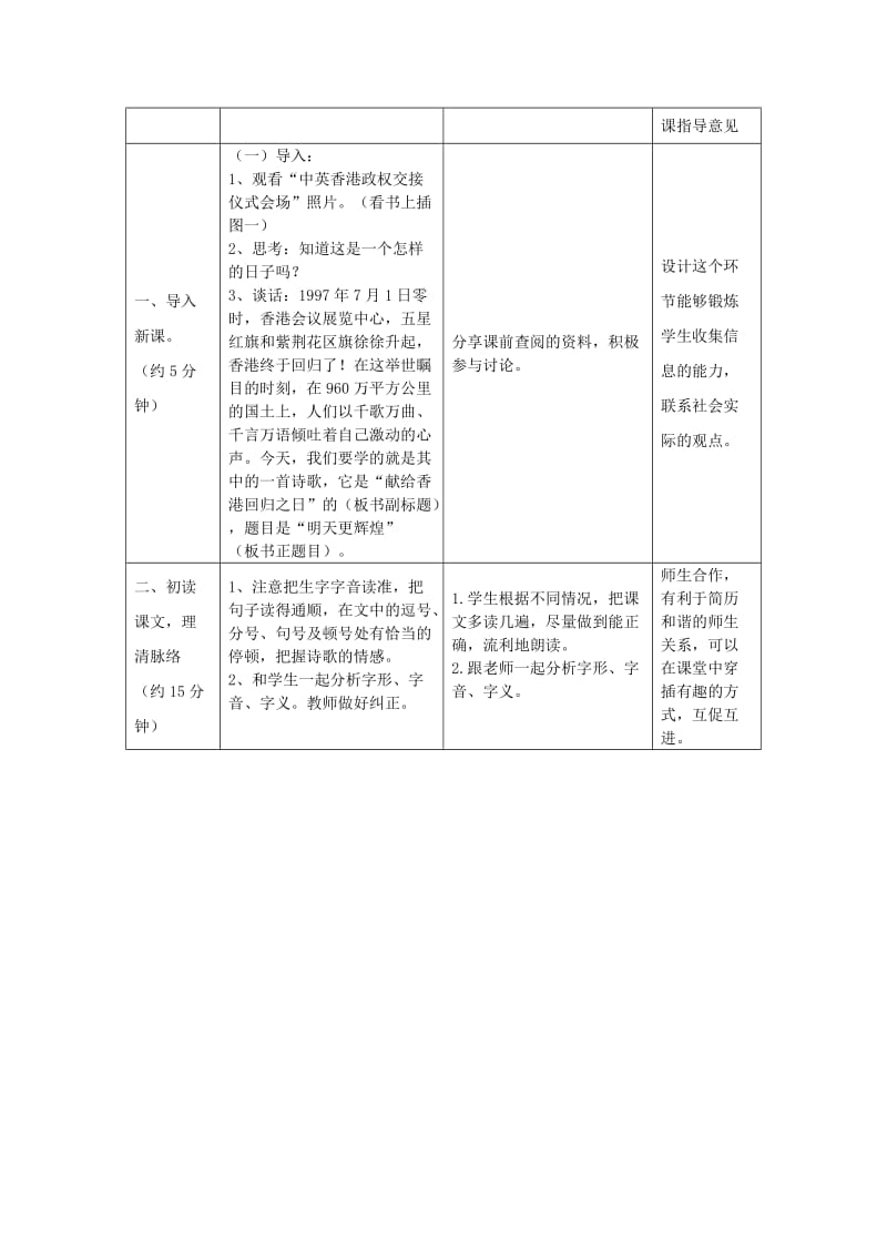 2019年六年级语文上册 8.明天更辉煌（1）教案 语文S版.doc_第2页