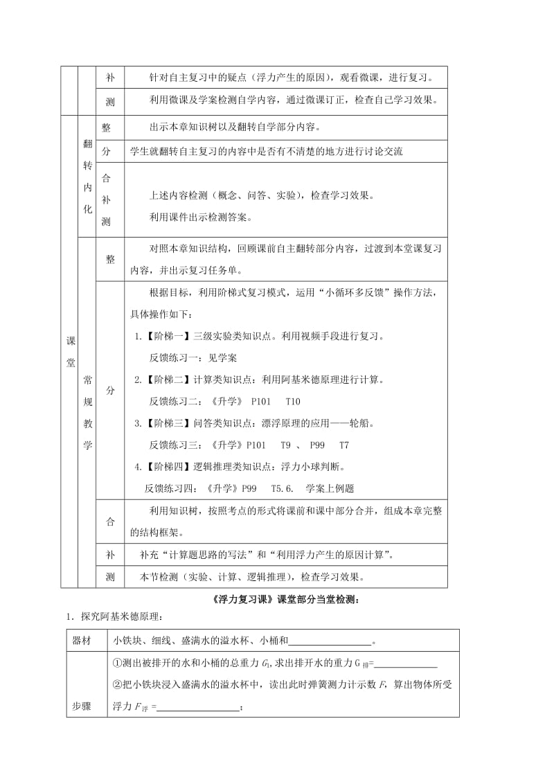 2019-2020年中考物理一轮复习 浮力教案(I).doc_第2页