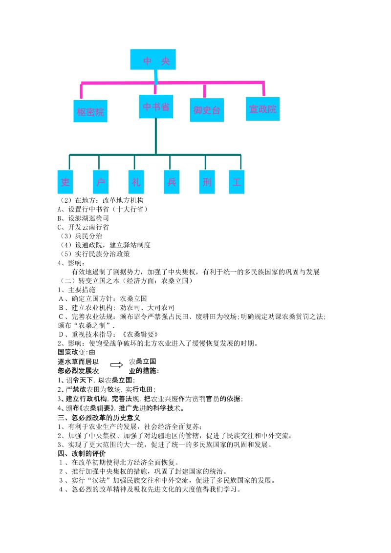 2019-2020年岳麓版历史选修1《忽必烈改制》word学案.doc_第2页