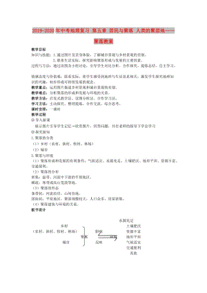 2019-2020年中考地理復(fù)習(xí) 第五章 居民與聚落 人類(lèi)的聚居地——聚落教案.doc