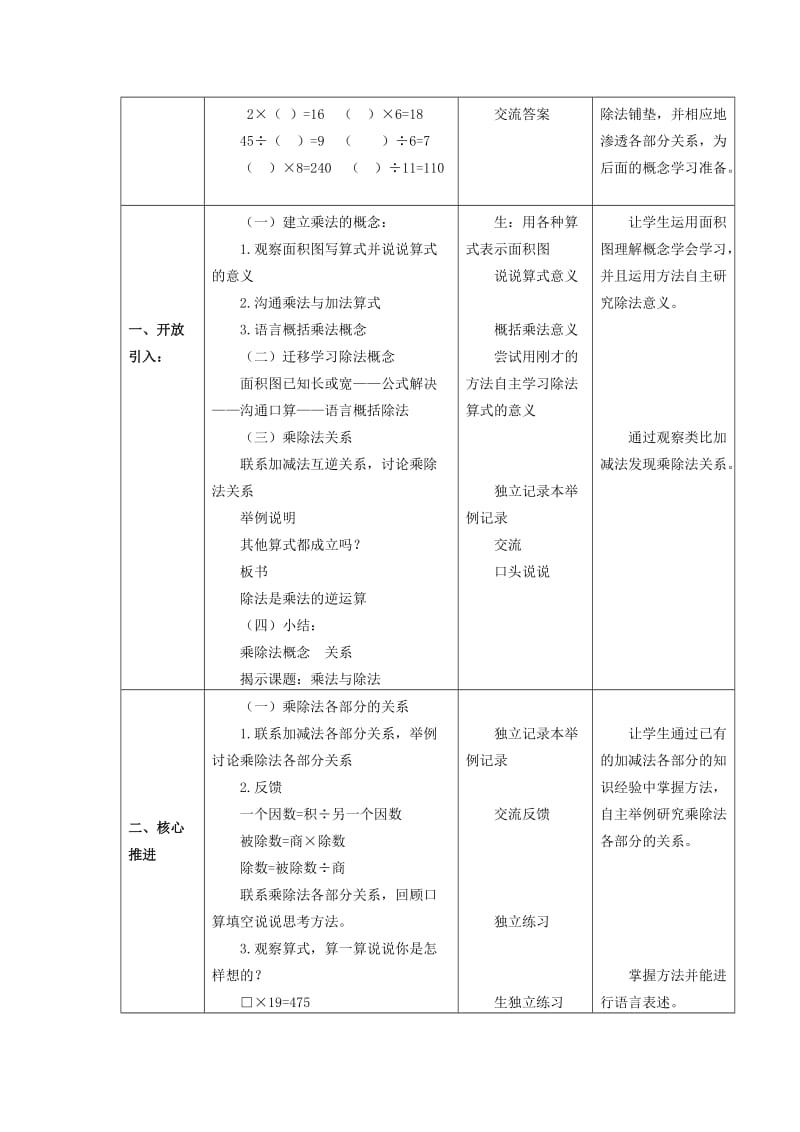 2019年四年级数学上册 乘法与除法教案 沪教版.doc_第2页