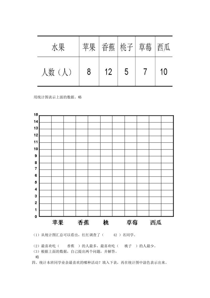 2019学年二年级数学下册 8 统计习题 新人教版.doc_第3页