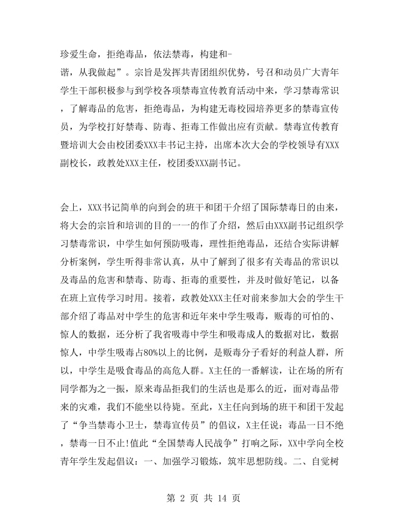 禁毒日宣传活动总结.doc_第2页