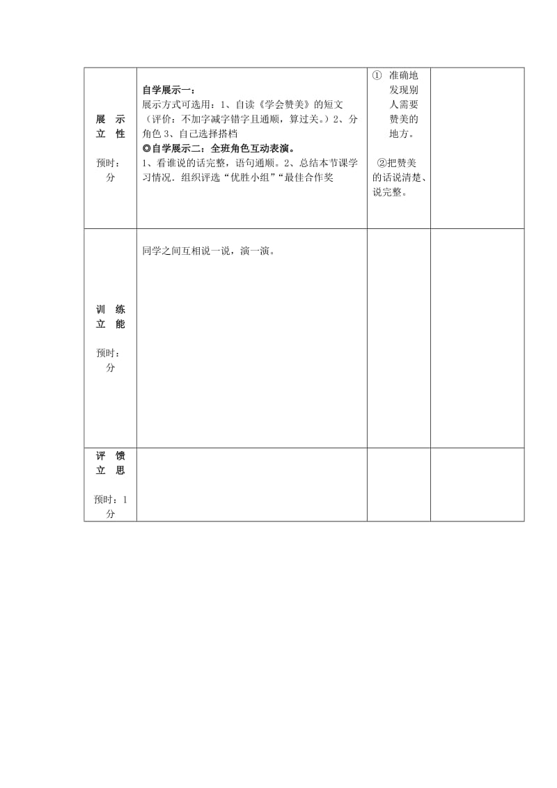 2019年(春季版)二年级语文下册《口语交际 学会赞美》学案鄂教版.doc_第2页