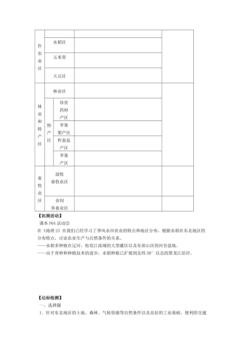 2019-2020年人教版高中地理必修三4.1.2《区域农业发展》word学案.doc_第2页