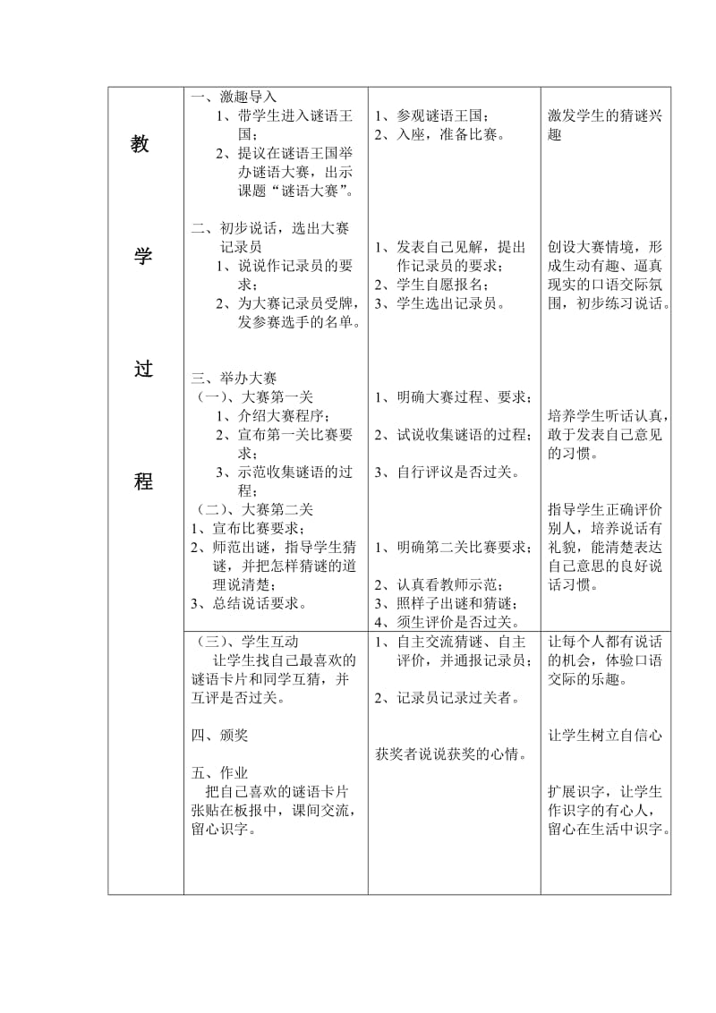 2019年一年级语文下册说课稿口语交际：《猜谜游戏》-新课标人教版小学一年级.doc_第3页