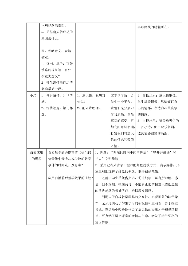 2019年(秋)六年级语文上册 第20课 詹天佑教学设计1 苏教版.doc_第3页