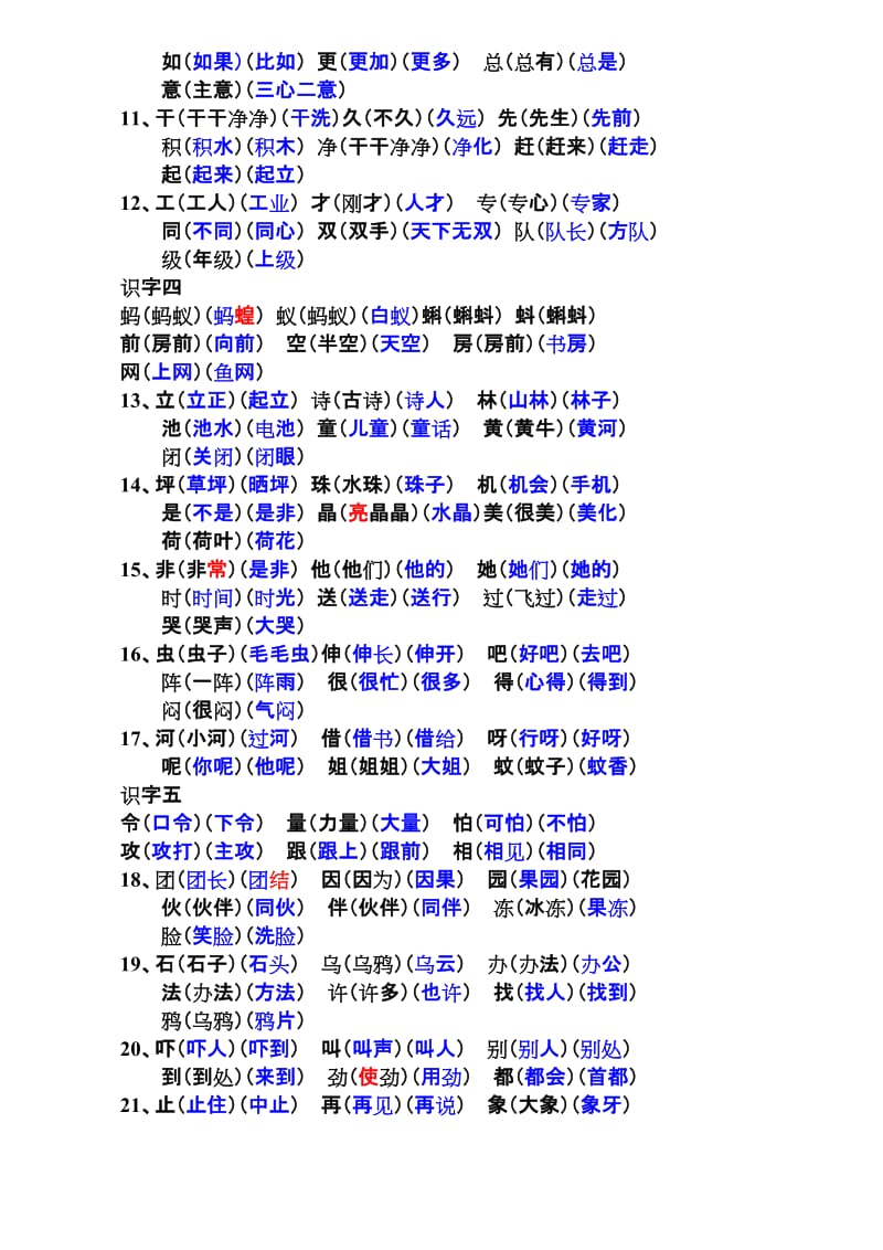 2019年小学语文一年级下册所有要求会写词语.doc_第2页