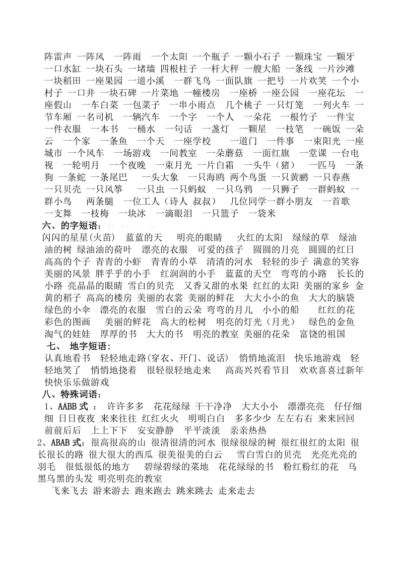 2019年一年级语文上册期末复习资料-语文S版小学一年级.doc_第2页