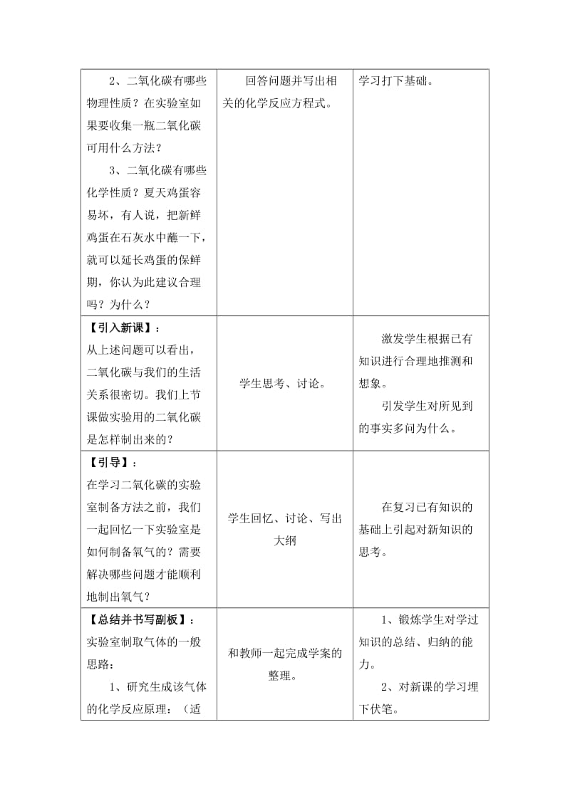 2019-2020年北京课改版化学九年《二氧化碳的实验室制法》word教案.doc_第2页