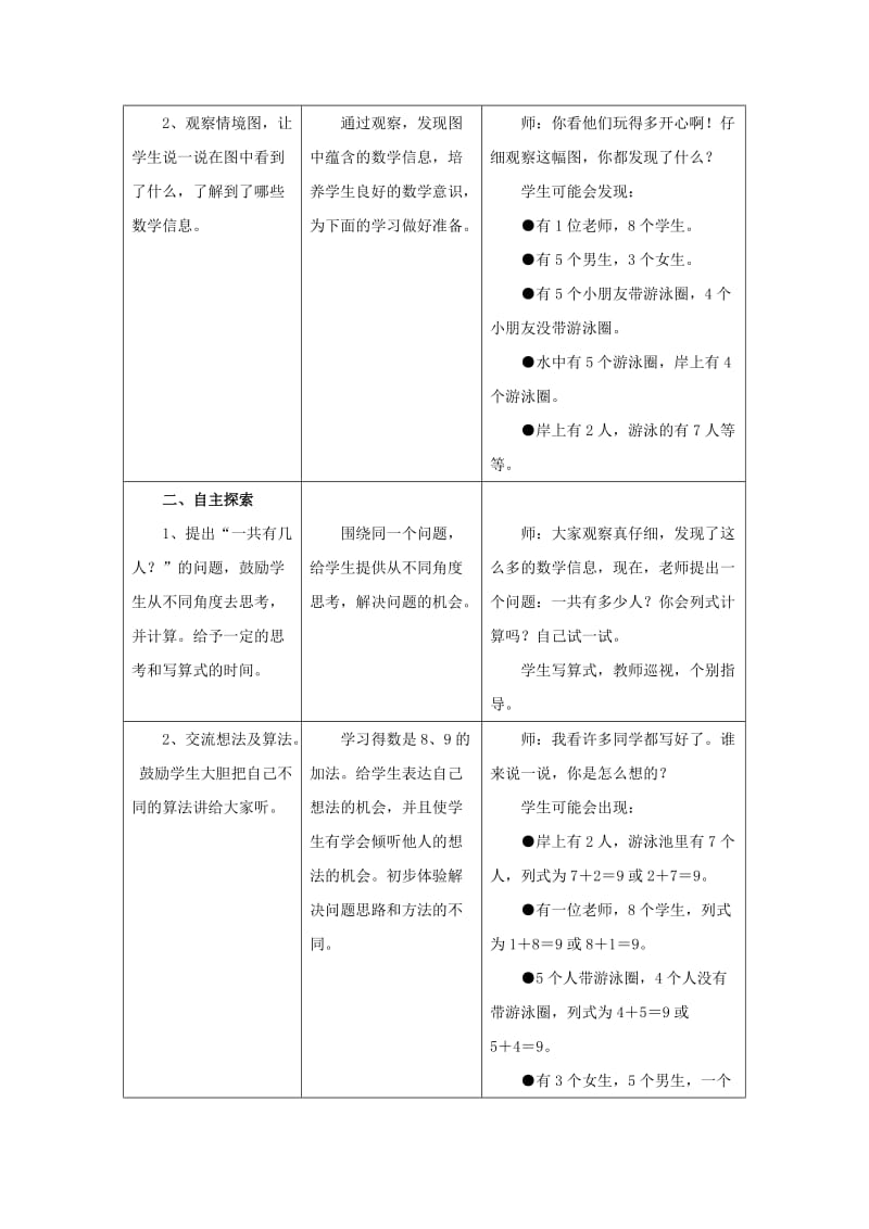 2019年一年级数学上册 第5单元《10以内的加法和减法》（8、9的加减法）教案 （新版）冀教版.doc_第2页