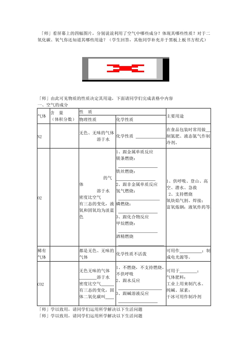 2019-2020年中考化学专题复习 地球周围的气体教学案.doc_第2页