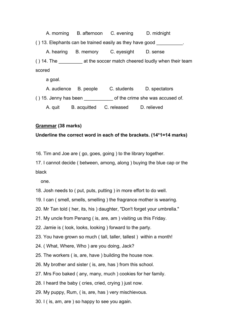 2019年二年级英语上学期复习试卷(I).doc_第2页