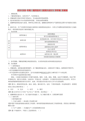 2019-2020年高一通用技術(shù)《流程與設(shè)計(jì)》導(dǎo)學(xué)案 蘇教版.doc