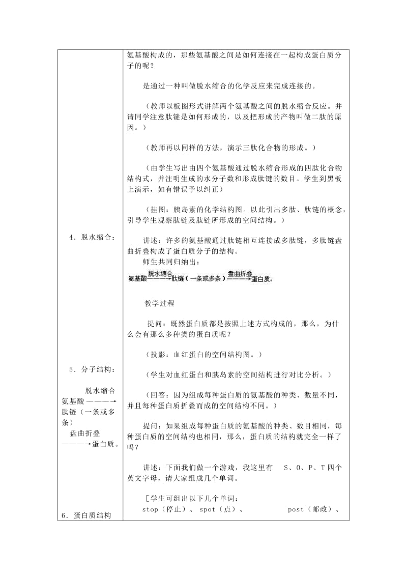 2019-2020年高一生物《组成生物体的化合物》教学设计之四.doc_第2页