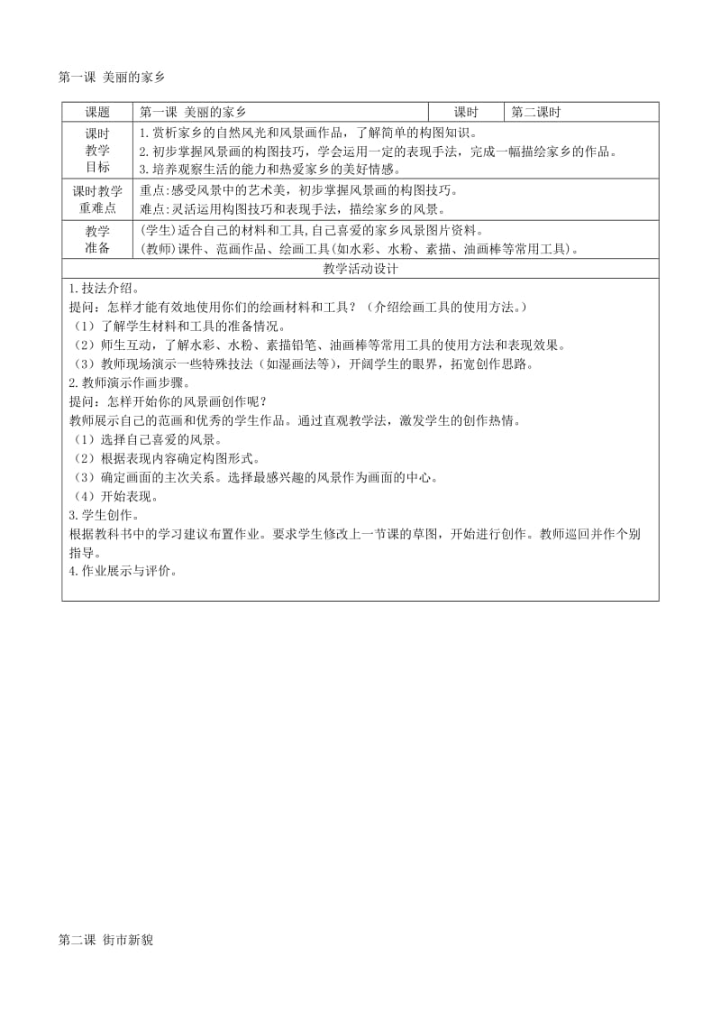 2019年六年级上册美术教案全册教学设计教学反思 (I).doc_第2页