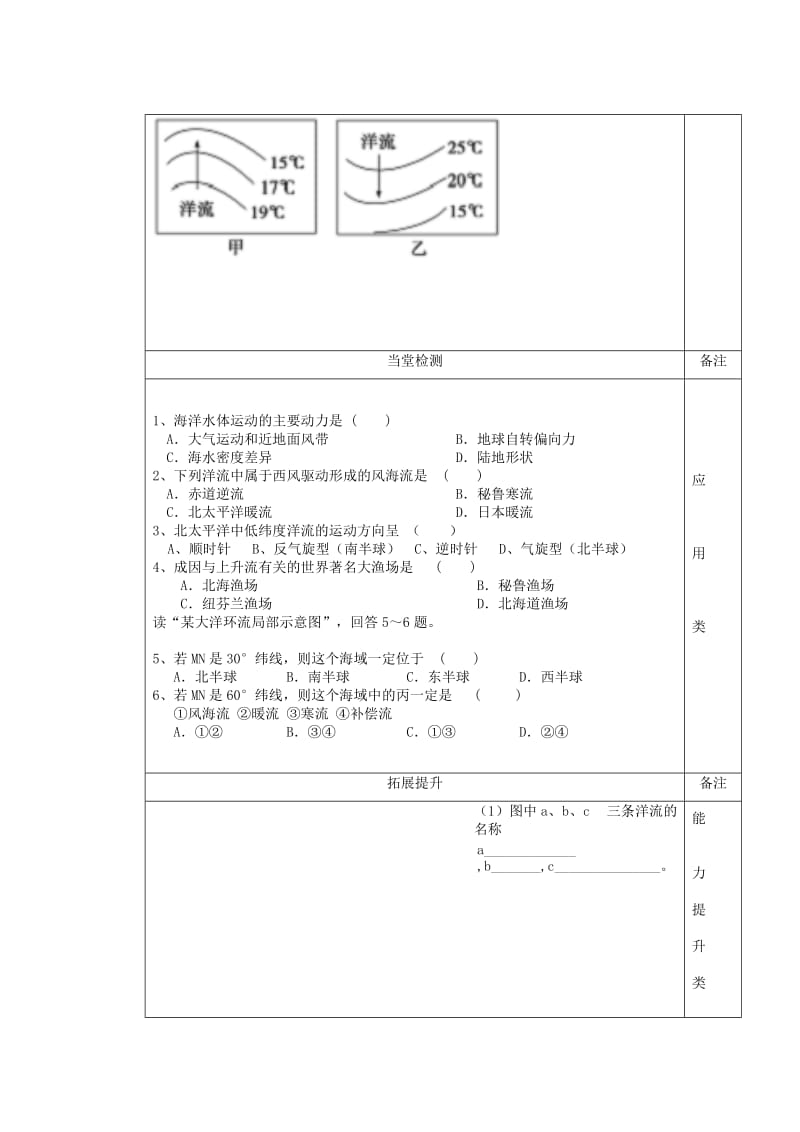 2019-2020年高一地理 第三章第二节 大规模的海水运动导学案.doc_第3页