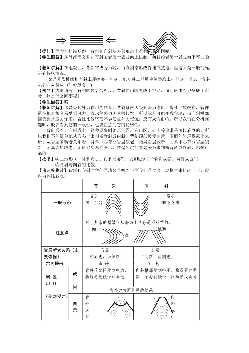 2019-2020年人教版高中地理必修一4.2《山岳的形成》word教案.doc_第2页